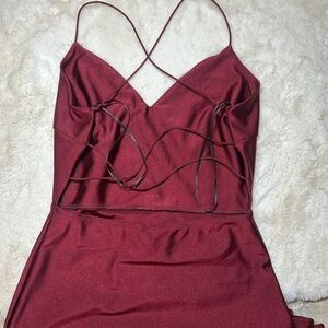 Windsor Red Spaghetti Strap Bodycon Dress